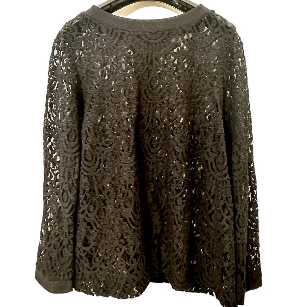 Banana Republic - Black Lace Long Sleeve Top (NWOT), Size L